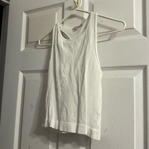 White Cropped Tank Top